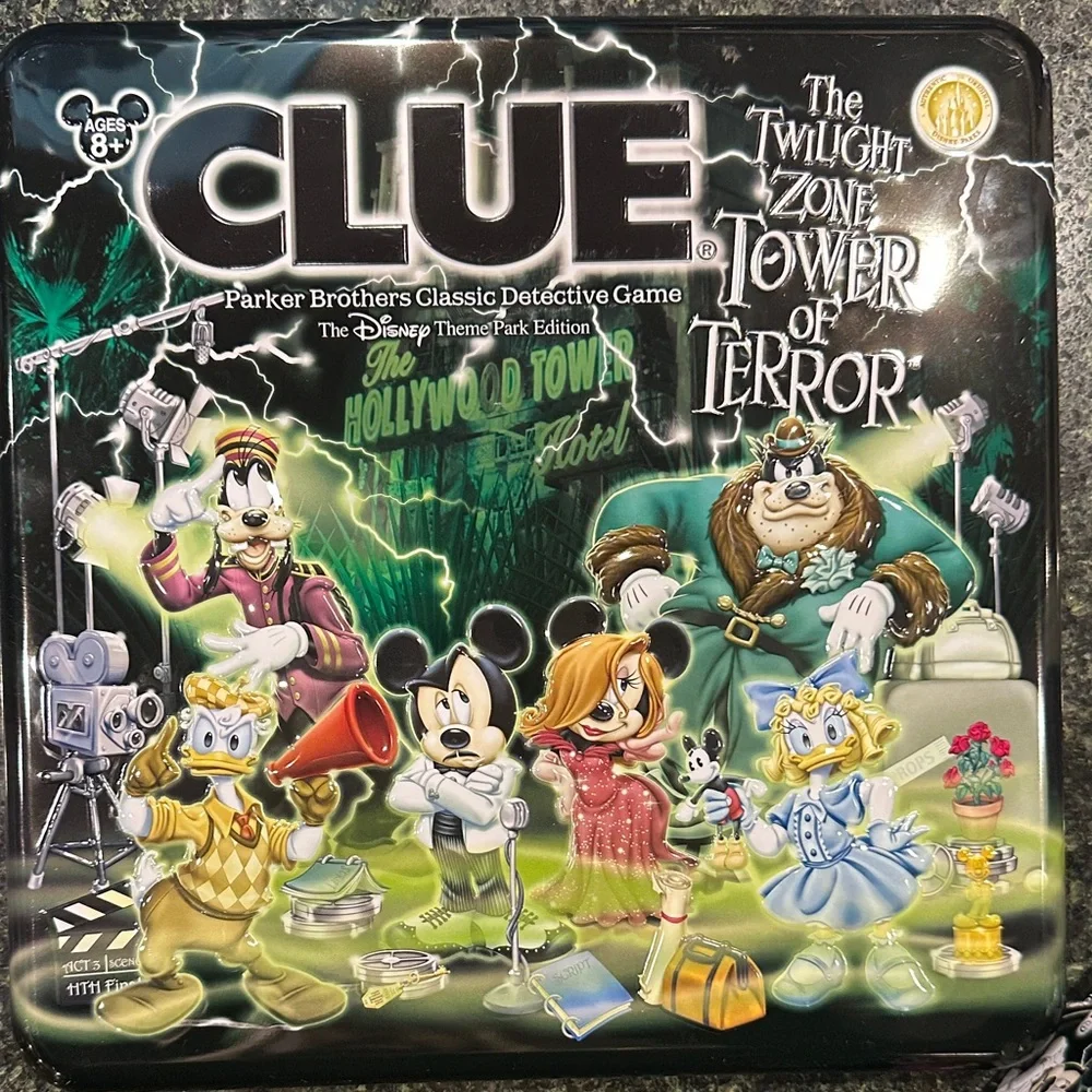 Disney Clue Twilight Zone Tower of Terror board Game replacement pieces read